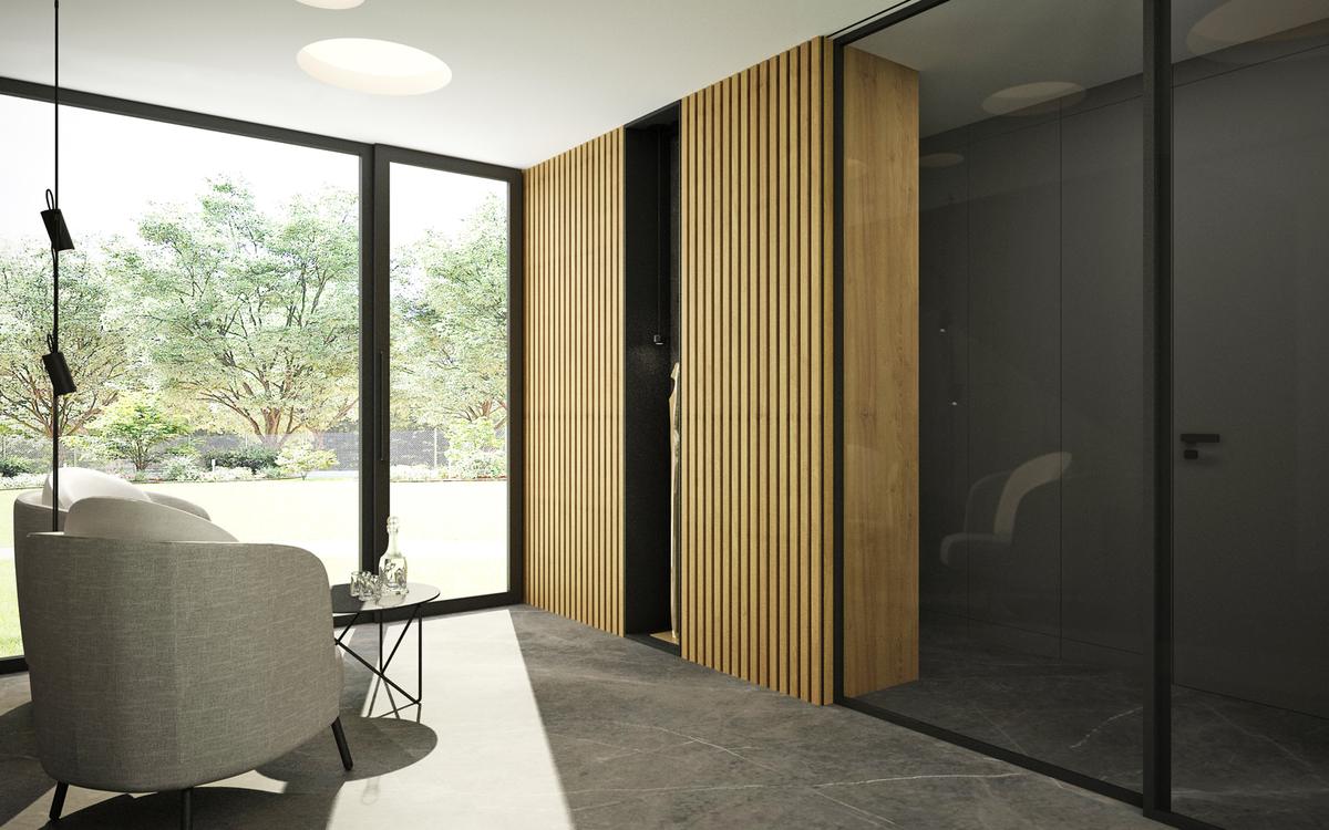Chodba k wellness (vizualizace Pearl Design)